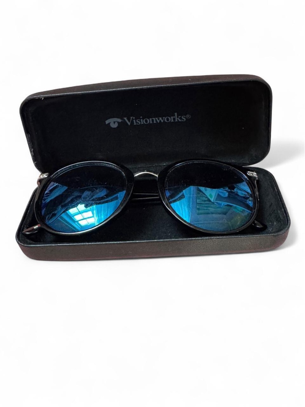 Tommy Hilfiger Black Frame Blue Mirrored Lens Sunglasses